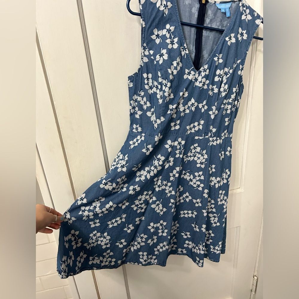 Draper James Blue Floral Mini Dress - Picture 3 of 6